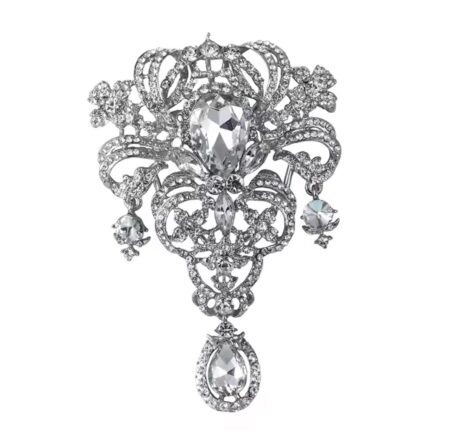 Bling Silver Brooch